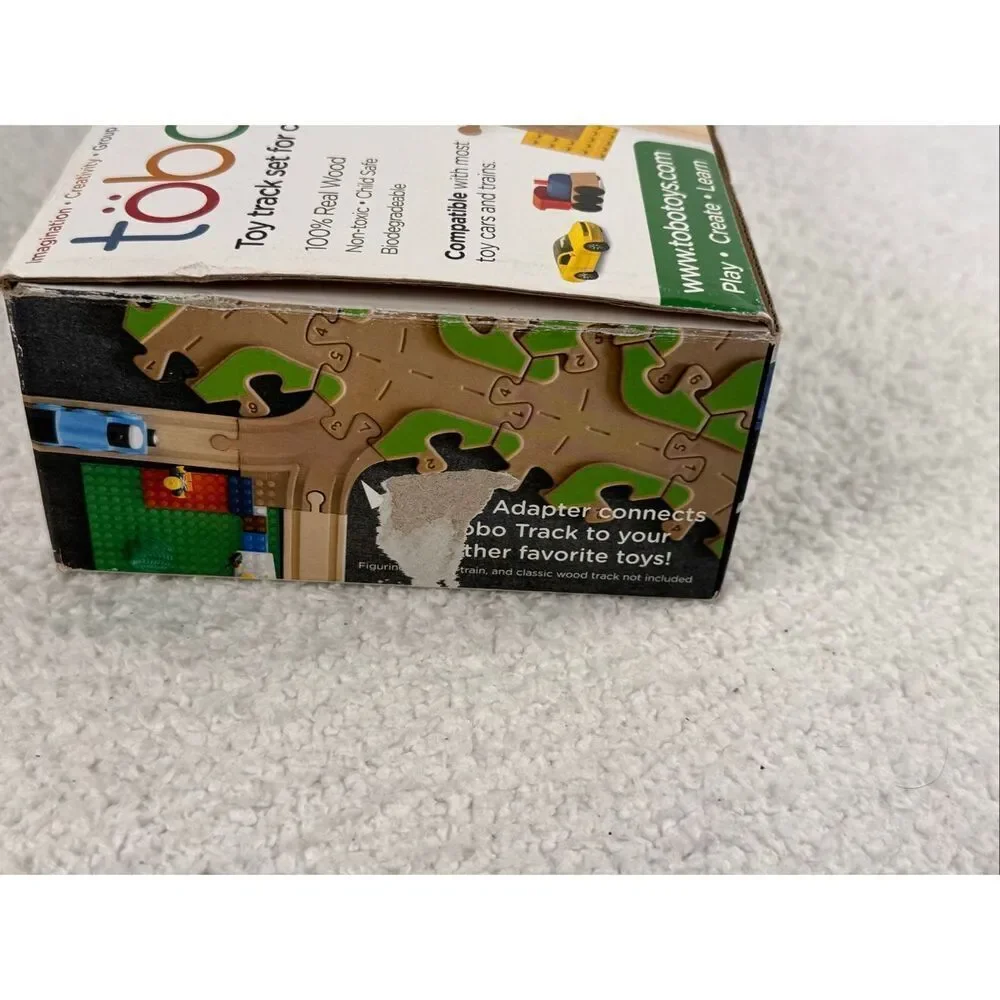 Tobo Track 15 Piece For Cars Trains Eco Friendly Toy New - Open Box